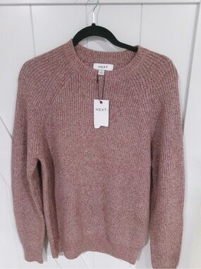 NEXT Women's Crewneck Knit Sweater in Dusty Pink